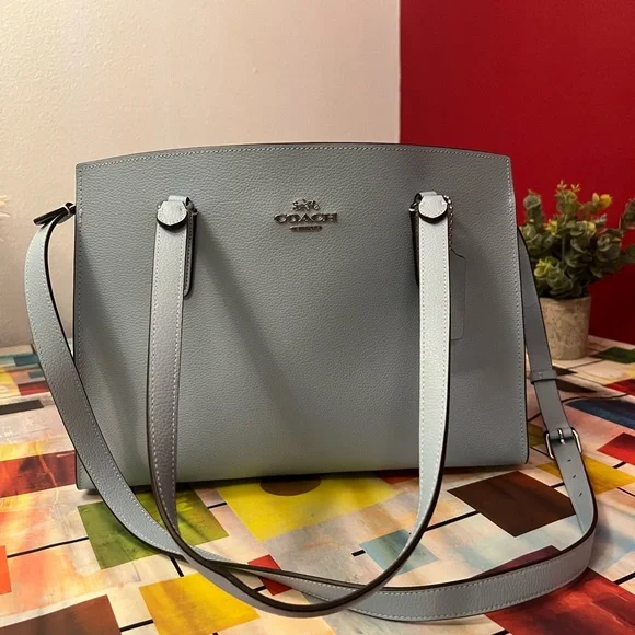 š©µšš©µNWT Two Tone Blue Coach Carryall š©µšš©µ - Picture 12 of 13